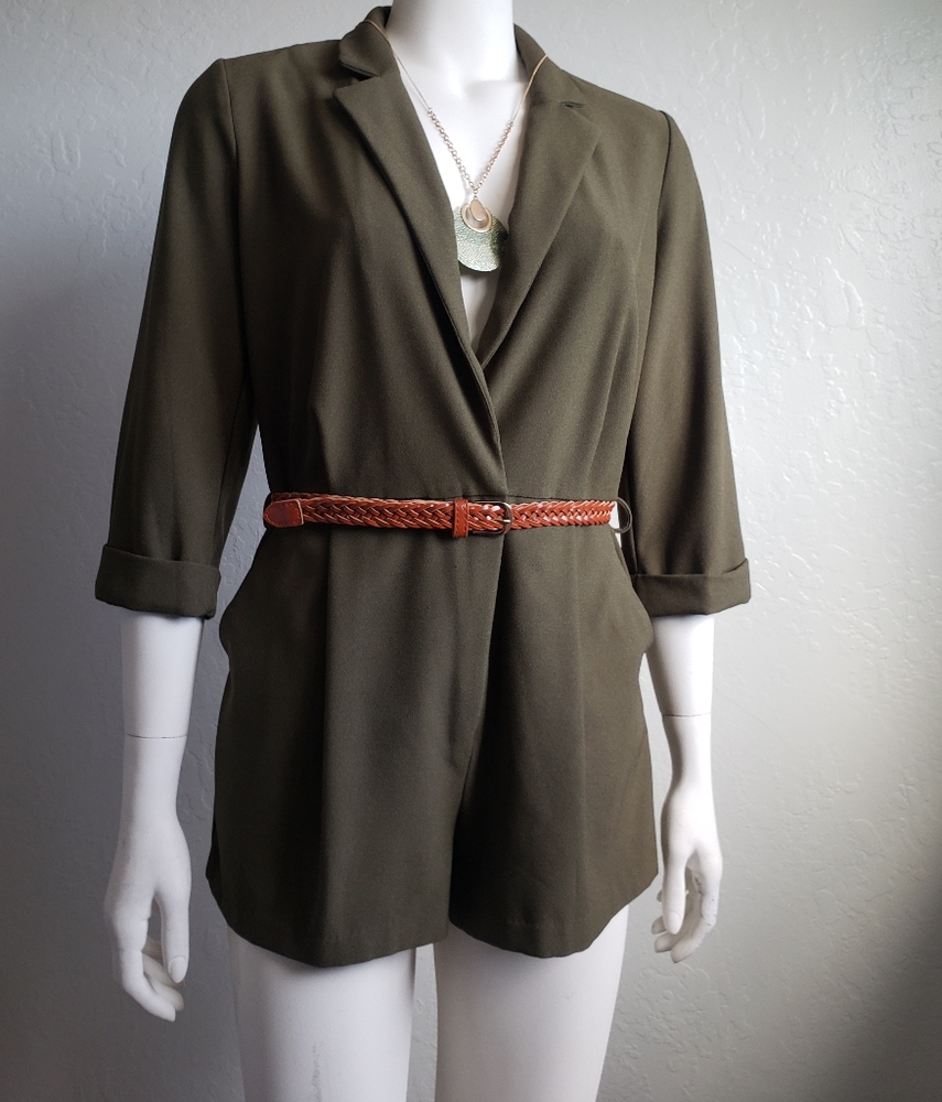 Forever 21 | Surplice Romper | Color: Green | Size: M | - Picture 2 of 7